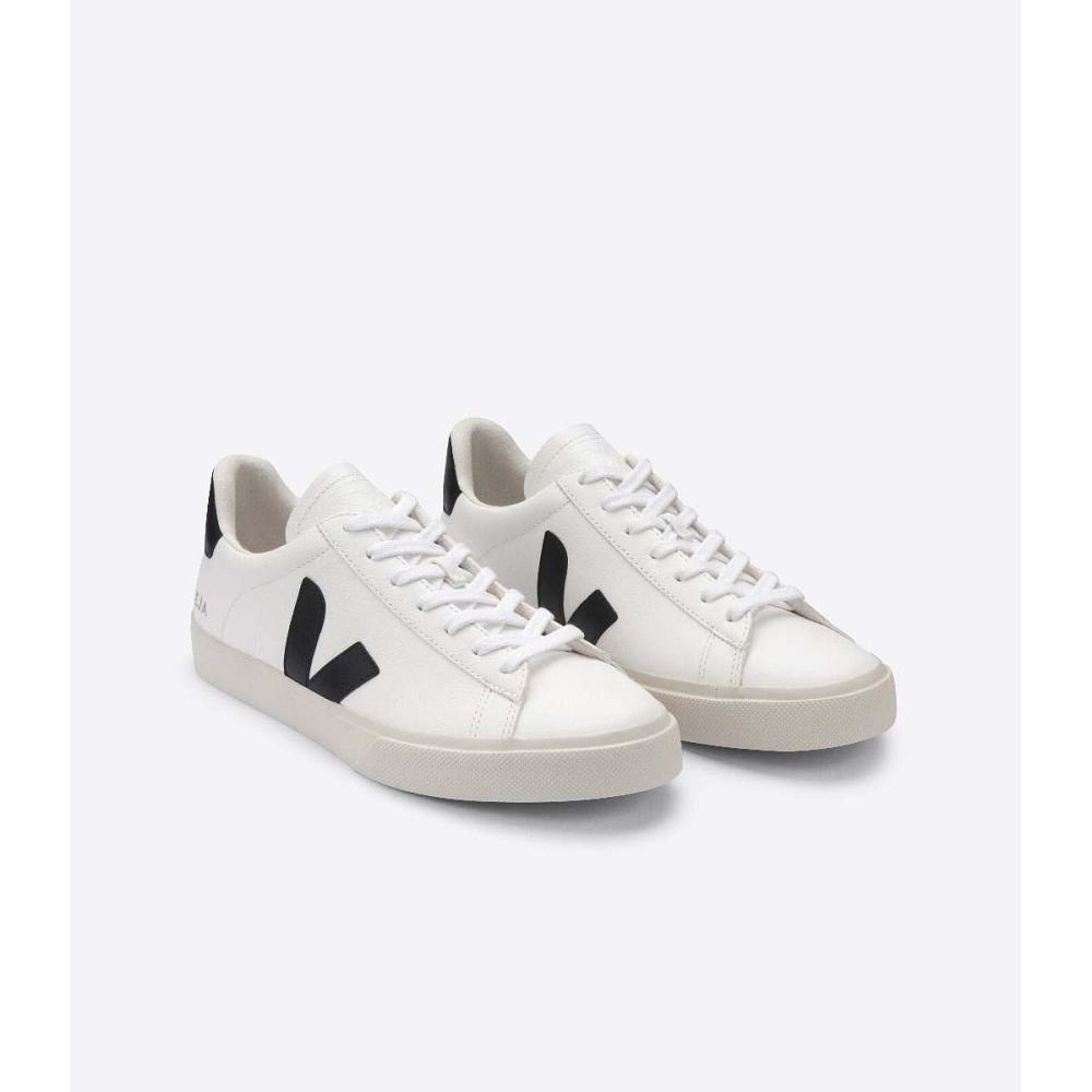 Veja CAMPO CHROMEFREE Low Tops Sneakers Dames White/Black | NL 592LIS